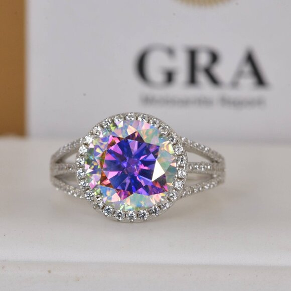 Jewelry - Certified Moissanite Diamond 5 CT Moonstone Engagement Ring